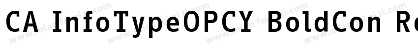 CA InfoTypeOPCY BoldCon Regular字体转换